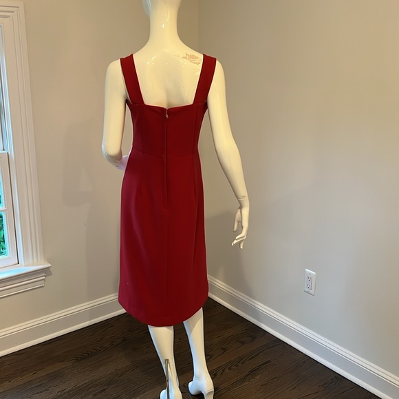 Authentic Dolce & Gabbana wool Knee-Length pink and red color block dress - Picture 3 of 6